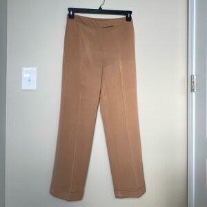 EUC Ladies Petite Sophisticate Size 2 Camel Colored Cuffed Trousers